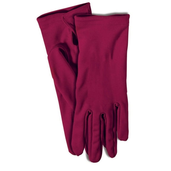 SHORT COLORED GLOVES-BURGUNDY