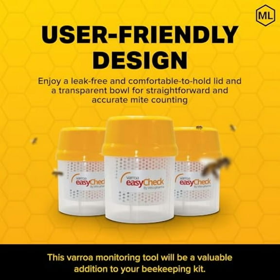 Mann Lake Varroa EasyCheck, Precision Monitoring for Optimal Hive Health, for Alcohol Wash & Icing Sugar Roll Mite Monitoring Methods, Beekeeping Essentials