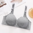 thumbnail image 4 of LYEAA Wirefree Bras for Women Push up Plus Size Bralette Full Coverage Breathable Soft Comfortable Everyday Bra Dark Gray 42, 4 of 7