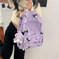 thumbnail image 2 of Mochila para mujer MBTI Kuromi, estilo japonés, informal, bonita, estética, estilo universitario, con dibujos animados kawaii, para mujer, 2 of 5