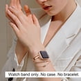 thumbnail image 5 of BANDOVA Slim Metal Jewelry Band for Apple Watch, Women's Bracelet with Sliding Clasp, Rose Gold, 38mm/40mm/41mm, 5 of 6