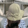 thumbnail image 5 of CoCopeaunts Summer Bow Bucket Hat for Women Big Brim Hat Protection Visors Bucket Hat Sunscreen Fisherman Hats Outdoors Fishing Cap Sun Hat, 5 of 5