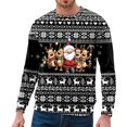 thumbnail image 1 of NLLSHGJ Chandails à Capuche de Créateur pour Hommes Mode Automne et Hiver Tendance Décontractée Chandail Imprimé de Noël Col Rond Chandail Gris Col Rond Chandails Graphiques pour Hommes, 1 of 4