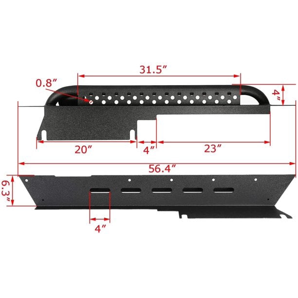 Kojem Running Board Slider Rocker Guard Side Rail Steps Nerf Bar Guards for 1997-2006 Jeep Wrangler TJ Steel