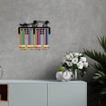 thumbnail image 6 of Triathlon Medal Holder Medal Hanger Display Rack Swim Bike Run Sports Metal Hanging Awards Iron Small Mount Decor Awards for Wall Badge Race Runner Marathon Medalist Black 11.4 x 4.9 Inch, 6 of 8