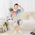 thumbnail image 6 of FORMRS Wearable Blanket Hoodie with Sleeves for Kids Cozy Flannel Sweatshirt, Black Astronaut, 6 of 7
