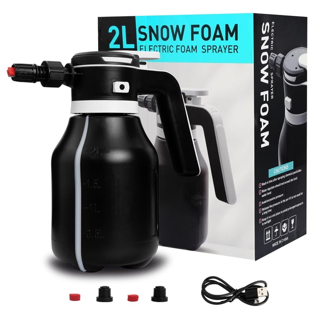 Pulverizador de espuma eléctrico VSSOC 2L portátil recargable negro