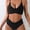 JY490BK, variant on Women's High Waisted Bikini Sets Push Up Twist Front Spaghetti Straps Ruched Two Piece Swimsuit Bathing Suit