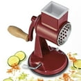 thumbnail image 5 of Zassenhaus Classic Drum Grater Manual Stainless Steel with Suction Base 17.8 In Red, 5 of 6