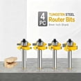 thumbnail image 2 of Wood 8mm Shank Straight End Mill Trimmer Cleaning Flush, Trim Corner Round Coves Box Bit 4Pcs, Multiple Sizes (8*32*6), 2 of 7