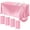 Pink, variant on 4 Packs Pink Satin Tablecloth 102 x 58 Inch Overlay Satin Table Cover Rectangle Bright Silk Tablecloth Smooth Fabric Table Decoration for Wedding Banquet Party Events