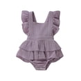 thumbnail image 5 of Combinaison Sans Manches Mignonne Unie pour Nouveau-Née Fille, Barboteuse, Justaucorps, Haut, Tenues, Vêtements, 5 of 5