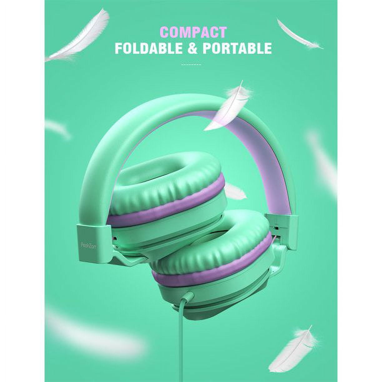 Seenda N-089 Wired Kids Headphones with Microphone, Safe Volume Control, Back to School Supplies, New