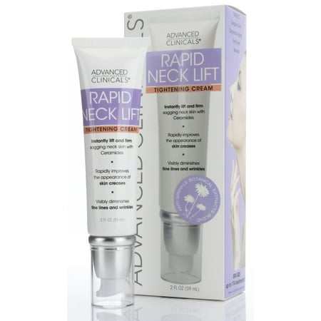 Lift Day Cream Advanced Clinicals Rapid Neck Lift Tightening Cream. Anti-Aging daily firming moisturizer for sagging skin, creases & fine lines, wrinkles. With Vitamin E, Aloe Vera, and Gotu Kola. 2oz. ()