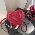 thumbnail image 6 of FENOHREFE Unique Heart Shape Women's Crossbody Bag PU Leather Elegant Shoulder Bags with Adjustable Strap for Comfort and Styles, 6 of 8