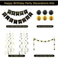 thumbnail image 2 of WarmHaven Black Birthday Decorations, Black and Gold Happy Birthday Banner, Happy Birthday Decorations for Men, Women, Boys and Girls, 2 of 14