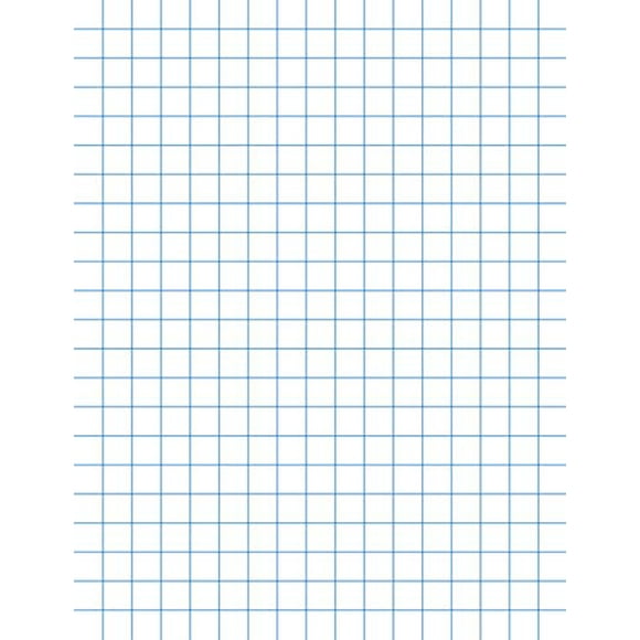 AMERICAN PAPER CONVERTERS INC 85276 School Smart Graph Paper, 8-1/2 x 11 in, 15 lb, 1/8 in Ruling, White, Pack of 500