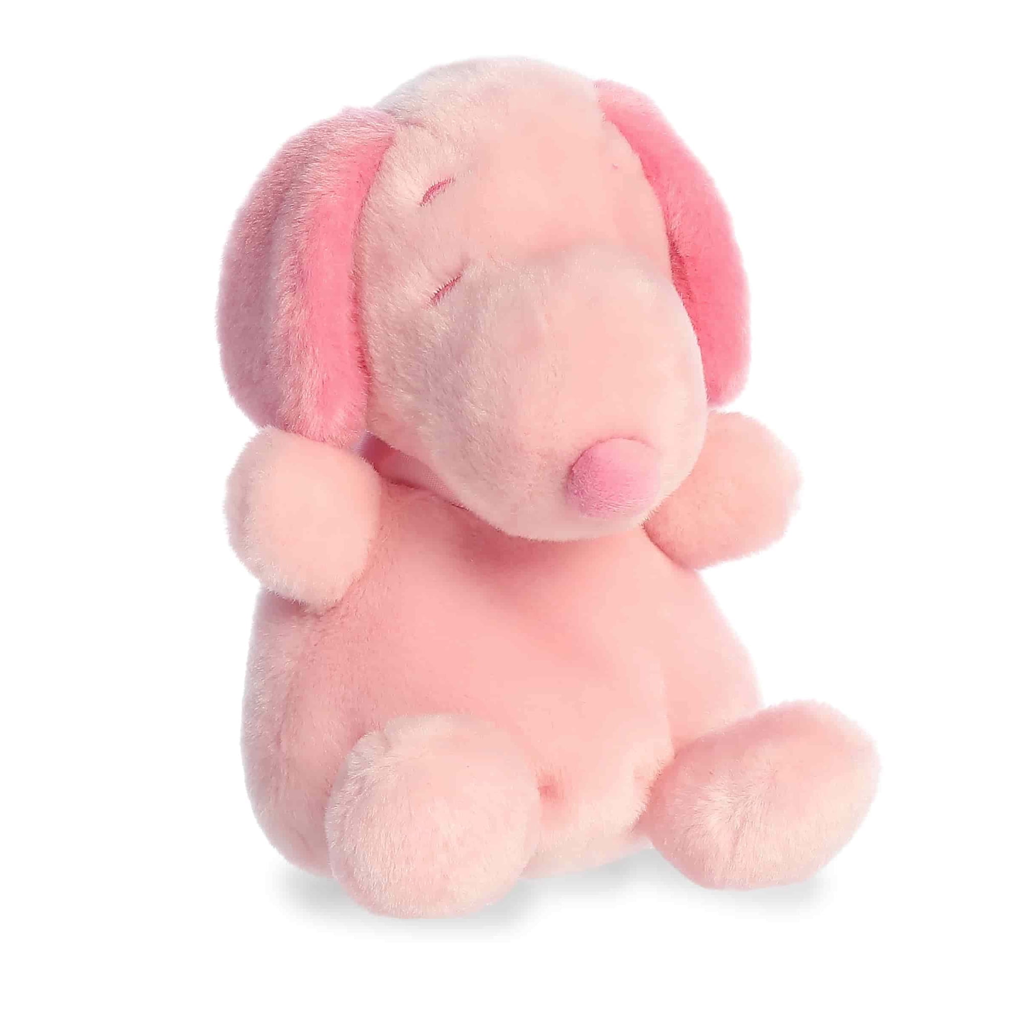 Aurora - Mini Pink Adorable Stuffed Animal - 5" Spring Snoopy Palm Pals - Peanuts