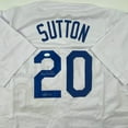 thumbnail image 2 of Autographed/Signed Don Sutton HOF 98 Los Angeles LA White Baseball Jersey JSA COA, 2 of 4