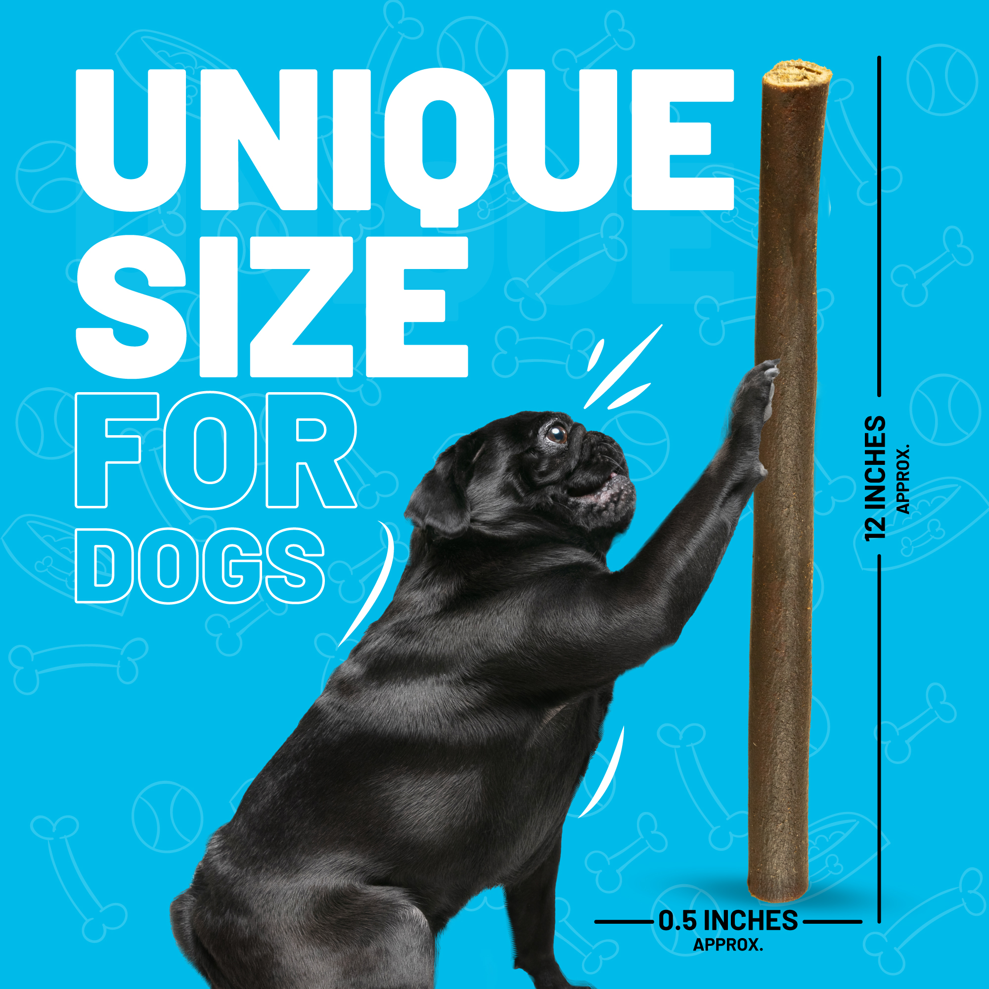 Sitka Farms Collagen Stick for Dogs 12 Inch - 10 Count - Collagen Chews for Dogs - Single Ingredient