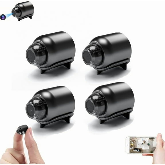 Mini 4G Wireless WiFi Camera 1080P HD with Night Vision & Motion Detection  Compact Spy Camera for Home, Baby, Pet & Car Monitoring (4pcs)