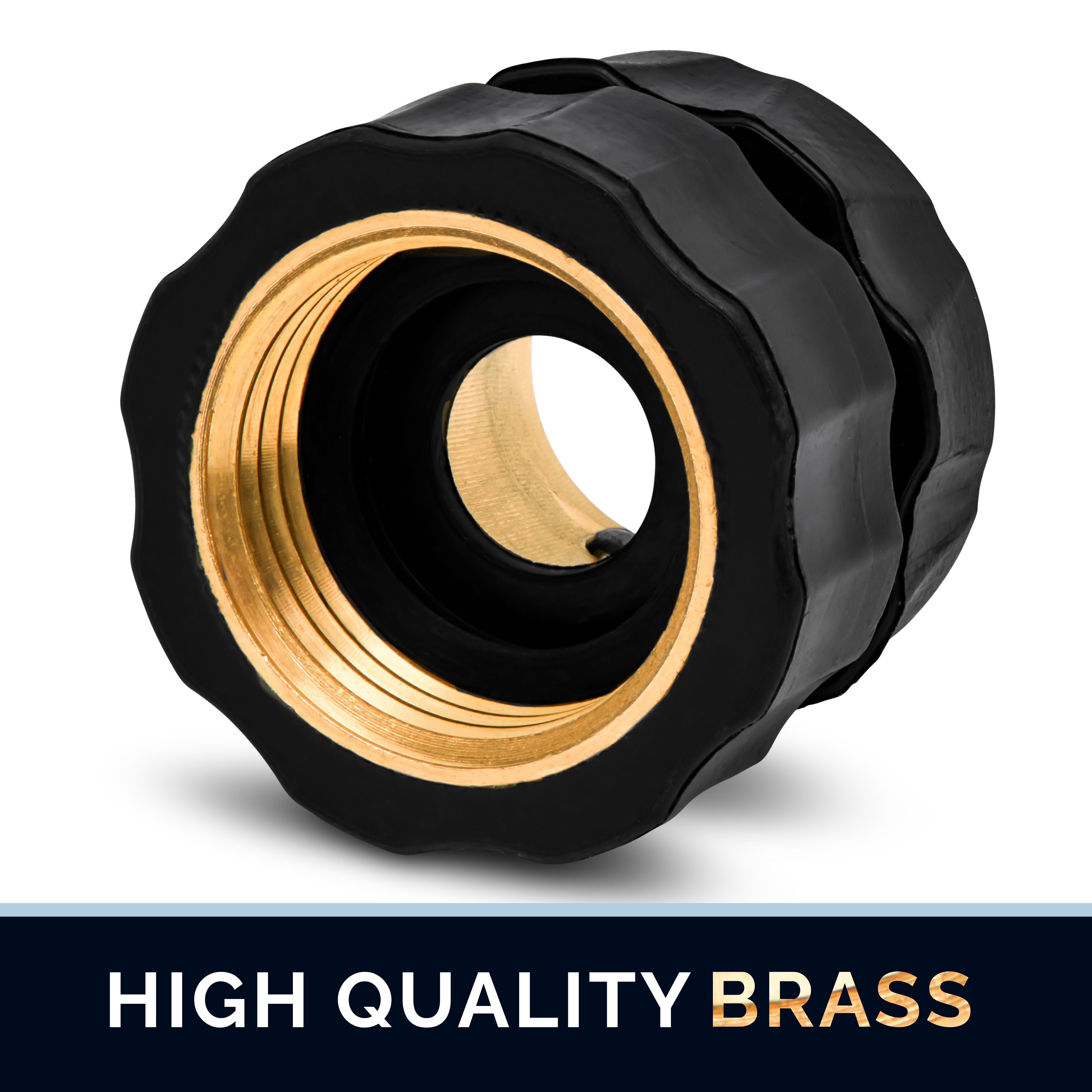 Morvat Brass Quick Hose Connector, Easily Add Attachments to Garden Hose, 6 Pack