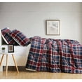 thumbnail image 4 of Truly Soft Cuddle Warmth Plaid Comforter Sets Blue to Red Plaid Polyester 3-Piece Full/Queen Comforter Set, plaid themed, for Men and Women, OEKO-TEX Certified Confidence, 4 of 9