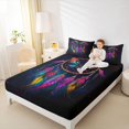 thumbnail image 4 of Feelyou Mystic Dreamcatcher Kids Full Size Sheets, Dreamy Glitter Galaxy Bed Sheets, Tribal Western Theme Sheet Sets, Super Cozy Room Decor, 4 Pieces, 4 of 7