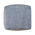 thumbnail image 5 of LR Home Medium Solid Indoor Cube Pouf, Blue Chenille, 18" x 18" x 18", 5 of 6