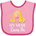 thumbnail image 3 of Inktastic My Meme Grandma Loves Me Giraffe Boys or Girls Baby Bib, 3 of 4