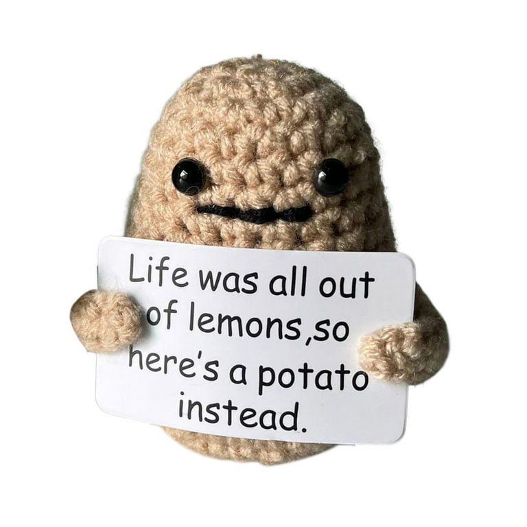 Inspired Toy Funny Positive Poo Knitted Doll Gifts With Positive