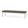 thumbnail image 2 of Newport Reception Waiting Room 18.5" 3-Seat Bench / Silver Steel / Brown, 2 of 5