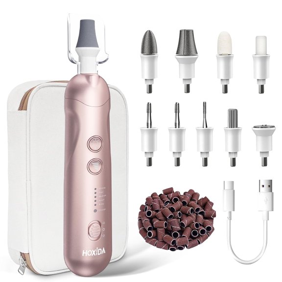Banral Cordless Manicure Pedicure Kit for feet,20000 RPM Professional Nail Grinder for Senior Thick Toenail,5 Speeds for Hand Feet Care