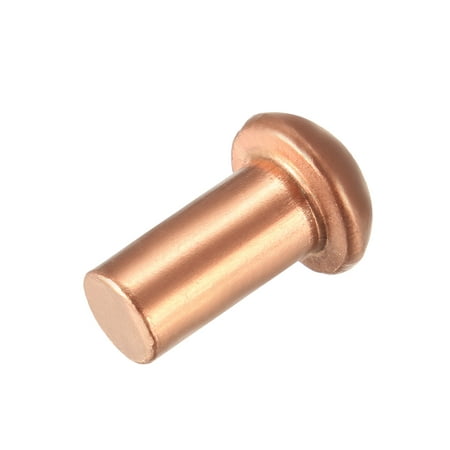 

Uxcell 5/16 x 5/8 Round Head Copper Solid Rivets Fasteners Copper Tone 10 Pcs
