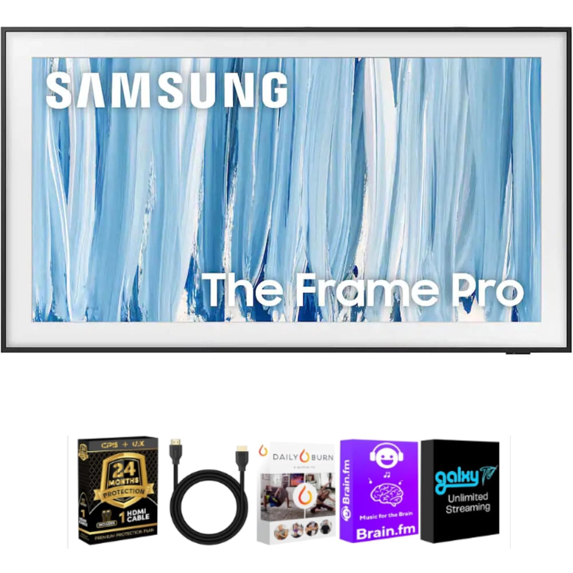Samsung 75" The Frame Pro LS03HW 4K Smart TV Bundle, QN75LS03HWK1
