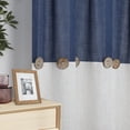 thumbnail image 4 of Farmhouse Linen Blend Curtain, Color Block Boho Button Rod Pocket Curtain Drape, 4 of 9