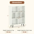 thumbnail image 3 of Costway 7 Cube Bookcase 3-Tier Modern Storage Organizer with 4 Metal Legs Bookshelves, 3 of 10