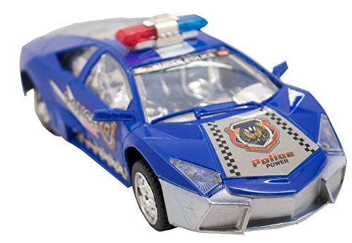 toy police car with flashing lights