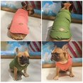 thumbnail image 5 of Abrigo verde talla L para perros, ropa de invierno para perros, chaqueta forrada cálida de invierno, chaleco para bulldog francés y pug., 5 of 5