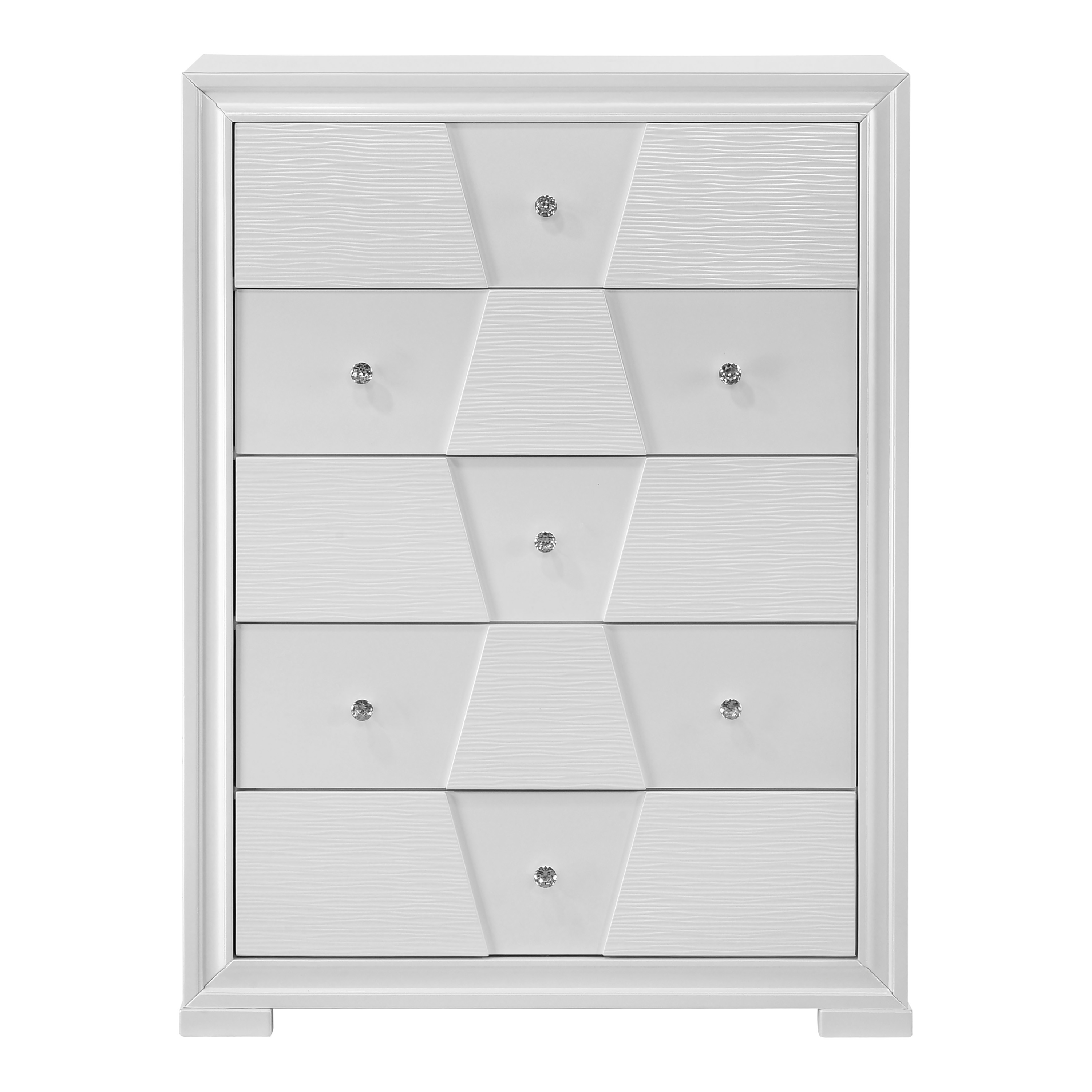 Furniture of America Rein Modern 5-Drawer Vertical Dresser, White