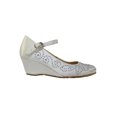 thumbnail image 2 of ZAPATILLAS VESTIR TACONES CUÑA BLANCO LEON TEXTIL SANTIN 1903 Leon 1903p, 2 of 3