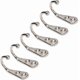 thumbnail image 3 of 12 Pcs Silver Color Zinc Alloy Single Mounted Hook Hangers Wall Mounted Hooks, 3 of 5