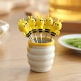 thumbnail image 2 of Fourchette à Fruits, Mignon Ensemble de 6 Fourchettes à Fruits avec Support, Fourchettes Cure-Dents en Acier Inoxydable pour Enfants à la Maison, 2 of 7