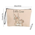 thumbnail image 3 of Kumdkd Easter Bunny Makeup Bag - 9.8x6.7in Foldable Travel Organizer with Anti-Skid Zipper, Portable Storage Pouch for Cosmetics, Accessories & Holiday Decor, 3 of 7