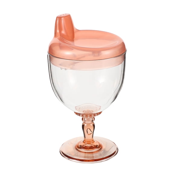 WRISTBIQUE Adult Sippy Cups Clear Plastic Goblet 1Pcs