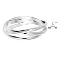 thumbnail image 5 of Interconnected Trinity Band Sterling Silver Ring-7, 5 of 7