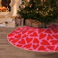 thumbnail image 5 of Xecao Red Love Heart Pattern Christmas Tree Skirt Holiday Part Decorations for Christmas Tree, Farmhouse Christmas Decor Xmas Holiday Home Party Decorations-48", 5 of 6