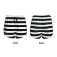 thumbnail image 6 of Uemuo Black And White Stripes Pattern Women's Athletic Shorts High Waisted Running Shorts with Liner Pockets Gym Elastic Workout Shorts-X-Large, 6 of 9