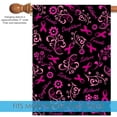 thumbnail image 3 of Toland Home Garden Pink Ribbon Collage Ribbon Breast cancer Flag Double Sided 28x40 Inch, 3 of 5