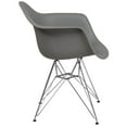 thumbnail image 3 of 2 Pk. Alonza Series Moss Gray Plastic Chair with Chrome Base, 3 of 9